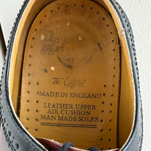 Vintage Dr Martens Brown Leather Brogue Shoes Size 5 Made in  Vtg Dr. Martens 90\'s Women\'s Wingtip Brogues Made in England UK 5 US 7.5